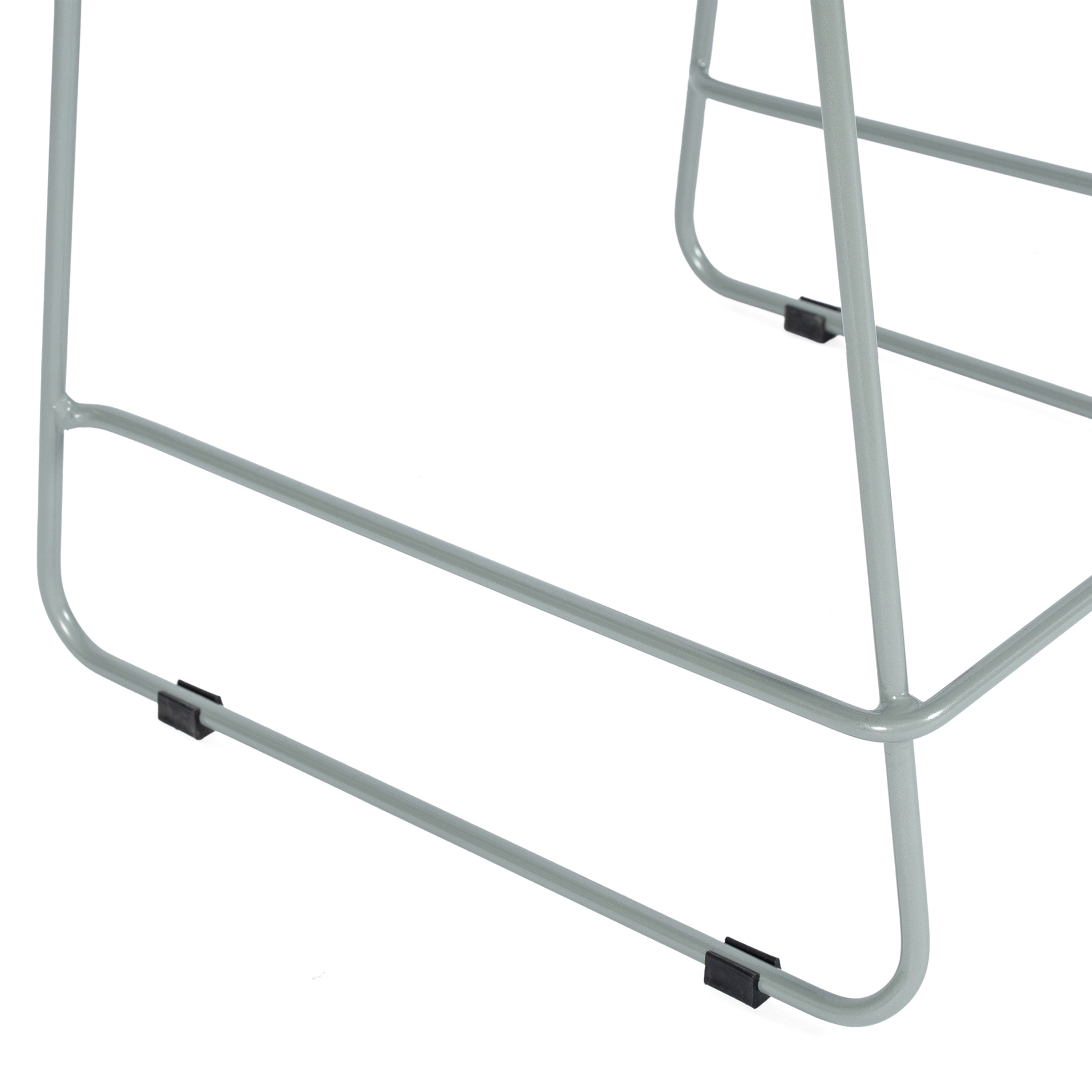 HERCULES Navy Stack Counter Stool with Air-Vent Back and Gray Powder Coated Sled Base