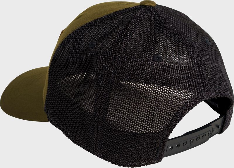 Rawlings Leather Patch Hat - Snap Back - Military Green/Black