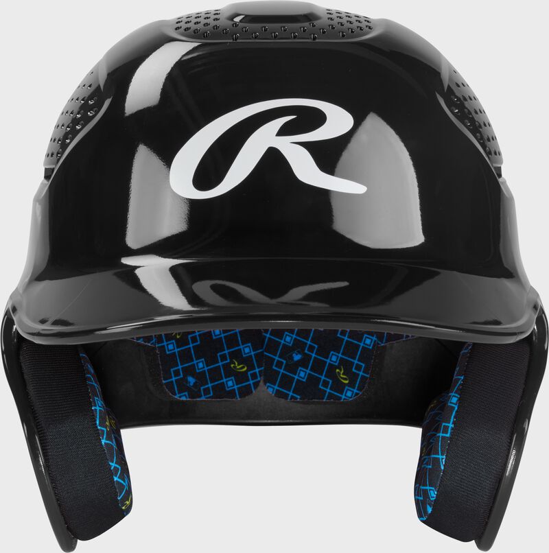 Rawlings Rx2 Gloss Senior Batting Helmet - Black