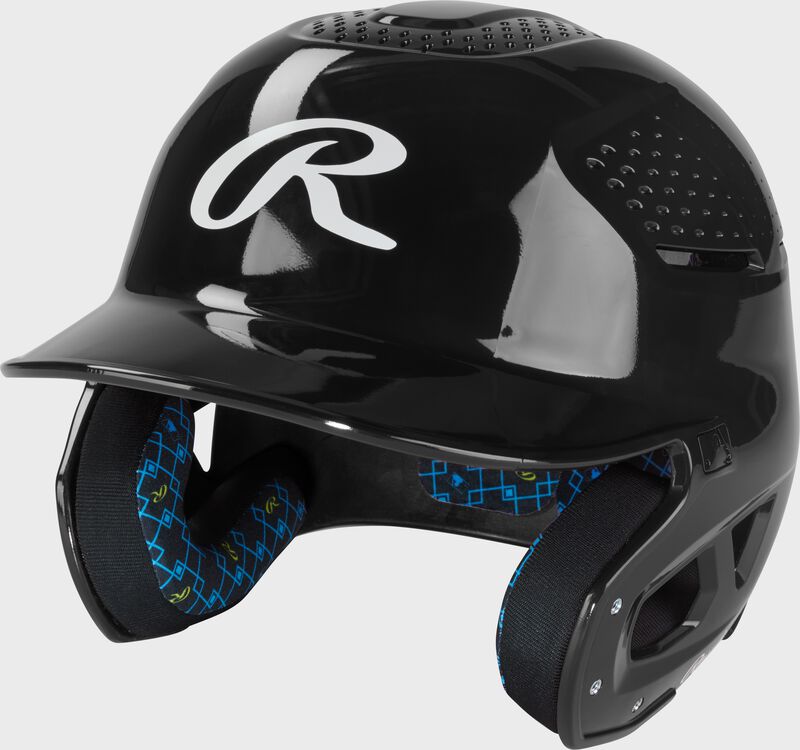 Rawlings Rx2 Gloss Junior Batting Helmet - Black