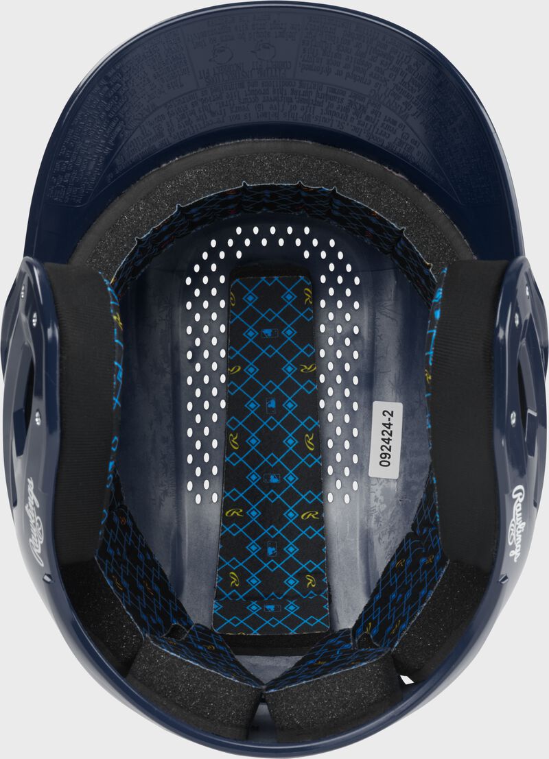 Rawlings Rx2 Gloss Senior Batting Helmet - Navy