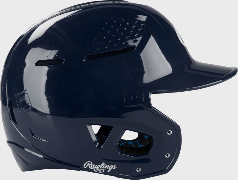 Rawlings Rx2 Gloss Senior Batting Helmet - Navy
