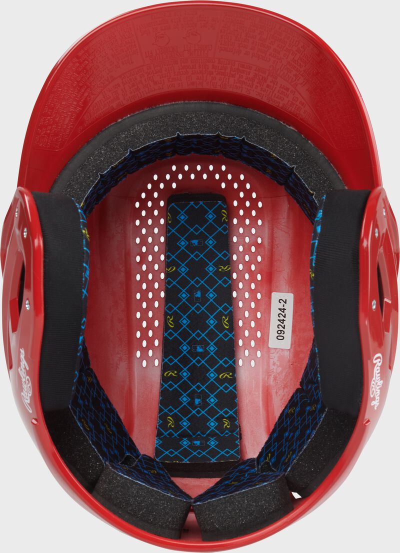 Rawlings Rx2 Gloss Senior Batting Helmet - Scarlet