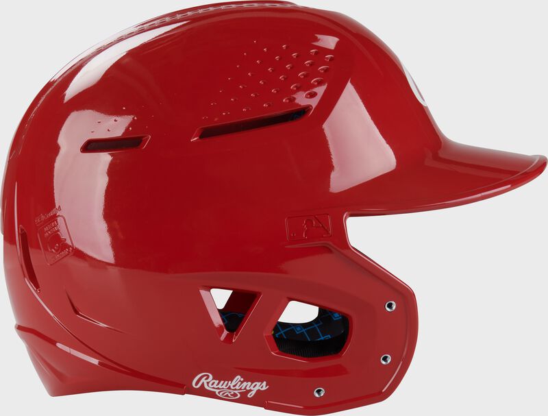 Rawlings Rx2 Gloss Junior Batting Helmet - Scarlet