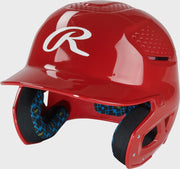 Rawlings Rx2 Gloss Senior Batting Helmet - Scarlet