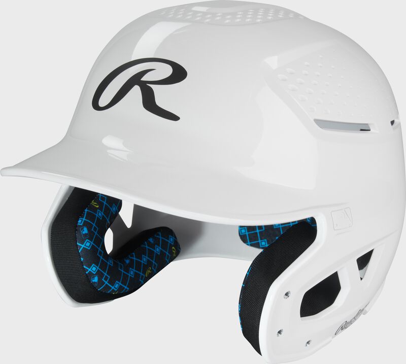 Rawlings Rx2 Gloss Senior Batting Helmet - White
