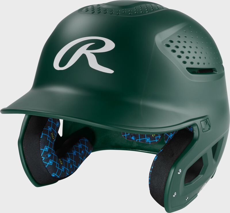 Rawlings Rx2 Matte Junior Batting Helmet - Dark Green