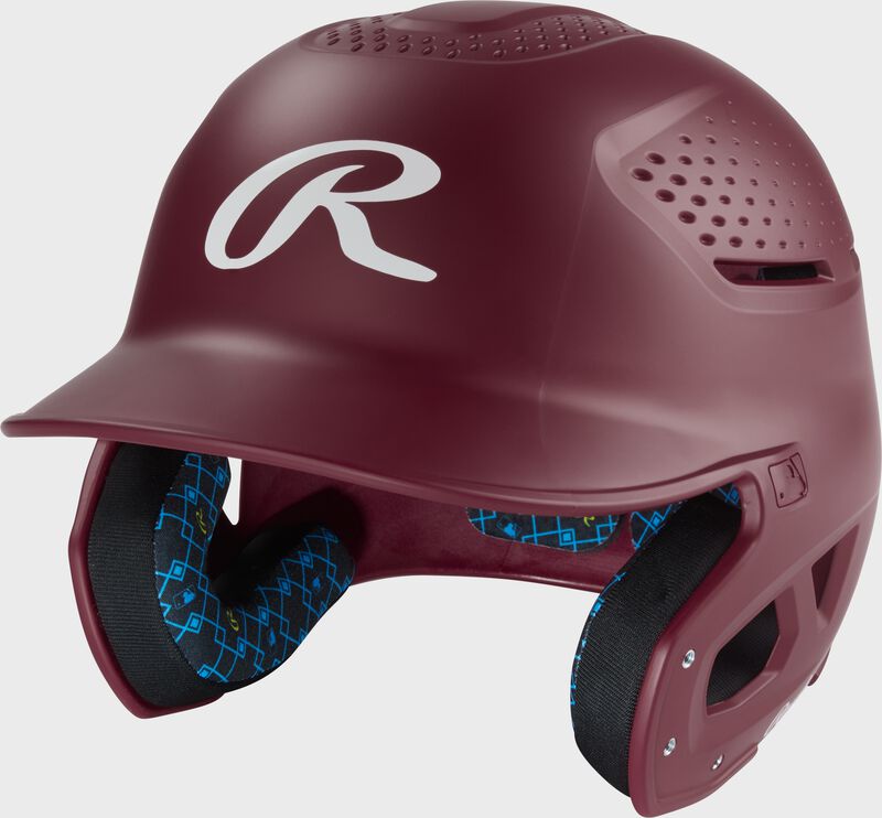 Rawlings Rx2 Matte Senior Batting Helmet - Maroon