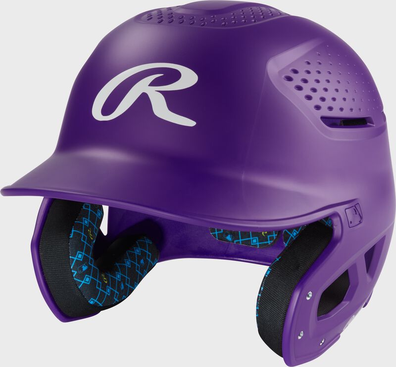 Rawlings Rx2 Matte Junior Batting Helmet - Purple