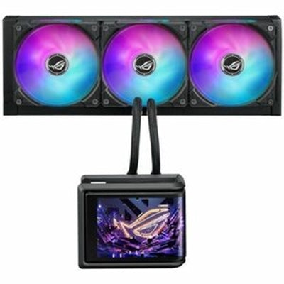 ASUS ROG RYUO IV SLC 360 ARGB All-in-one CPU Liquid Cooler with Shortened Tubing Maximizes a Clean Aesthetic, Curved 6.67-inch AMOLED Display Supports