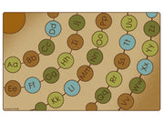 Radiating Alphabet Circles Rug - 8ft 4in x 13ft 4in - Rectangle - Nature Colors