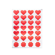 Sticker Forms - Red Foil Hearts - 20 sheets