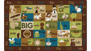 Rhyme Time Classroom Rug Nature Colors - 7ft 6in x 12ft - Rectangle - Brown