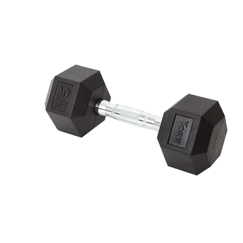 15 LB Rubber Hex with Chrome Ergo Handle