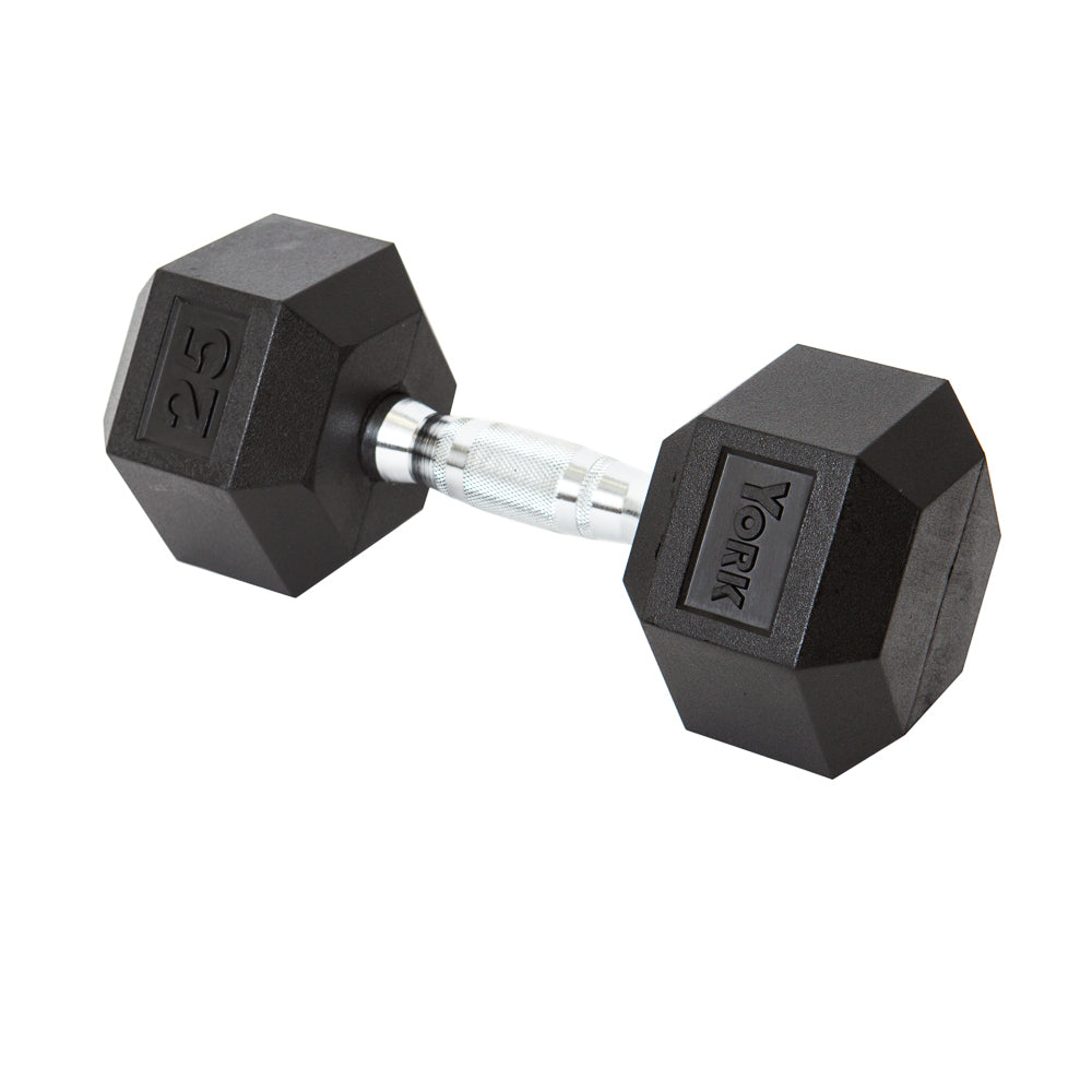 25 LB Rubber Hex with Chrome Ergo Handle
