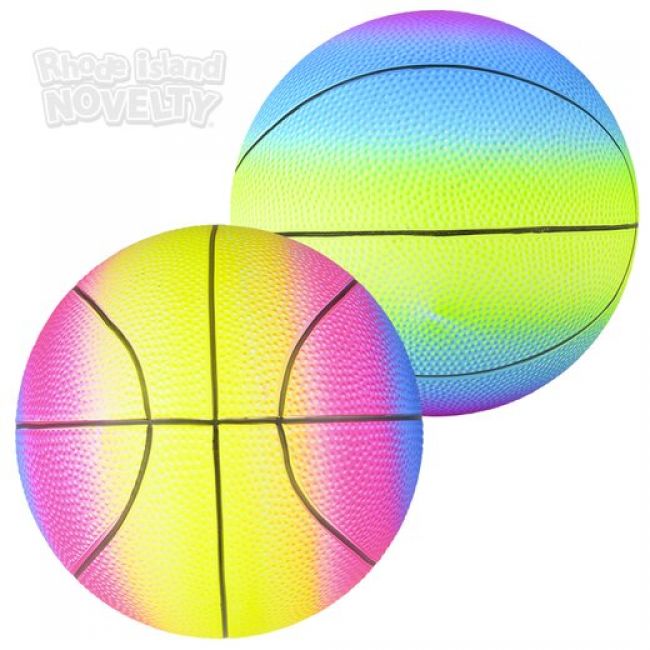 9" RAINBOW BASKETBALL STYLE PLAYGROUND BALL