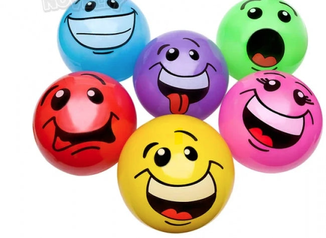12" Silly Face Vinyl Balls,Pack of 12