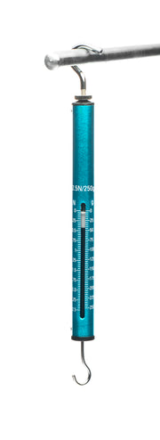 United Scientific® Aluminum Spring Scale, 250G / 2.5N, Blue, Graduation 5G/0.05N