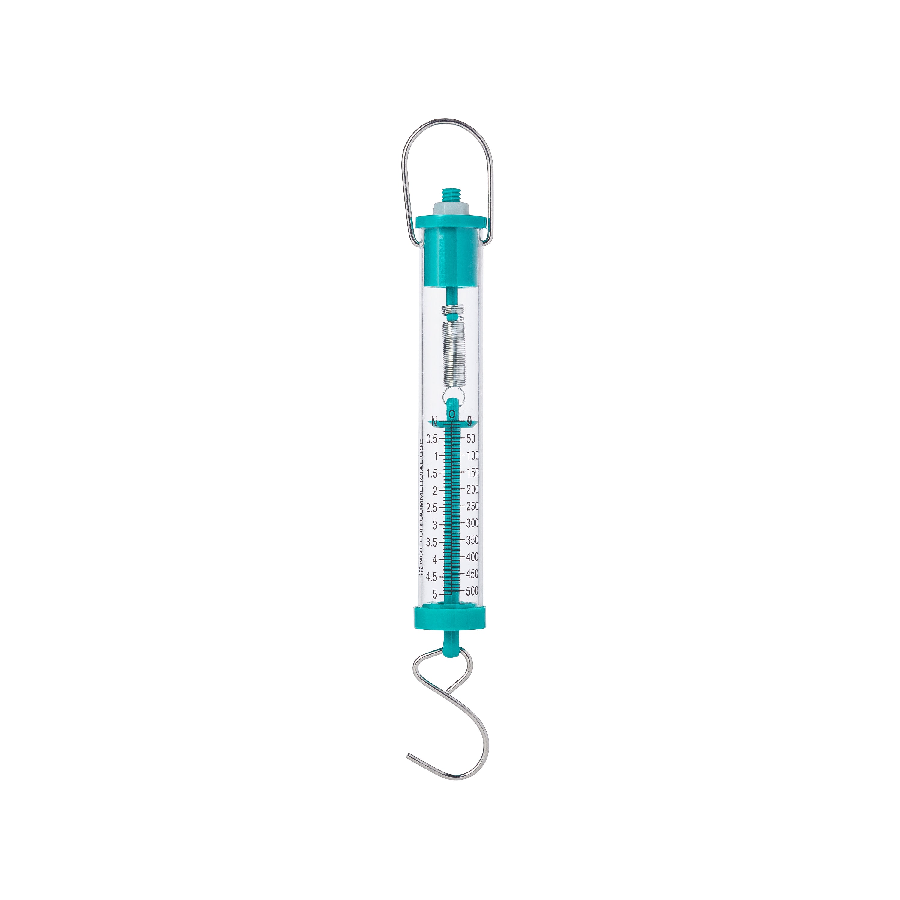United Scientific® Spring Scale, Clear Plastic, 500G / 5N, Graduation 10G/0.1N, Green