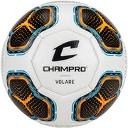 VOLARE 18 Panel Soccer Ball (Size 4) - Black, Optic Blue, Orange