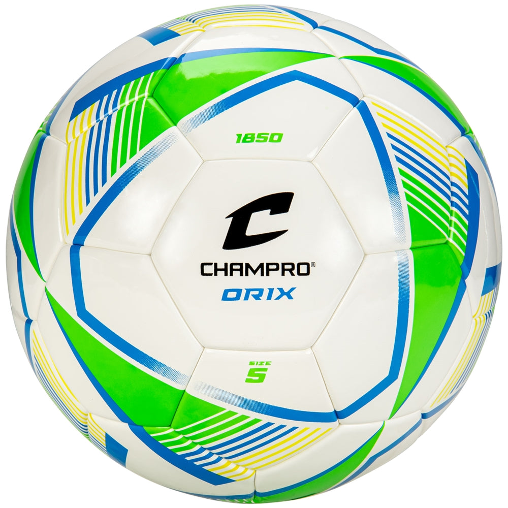 ORIX Soccer Ball - Electric Green Airforce Blue White, 5"