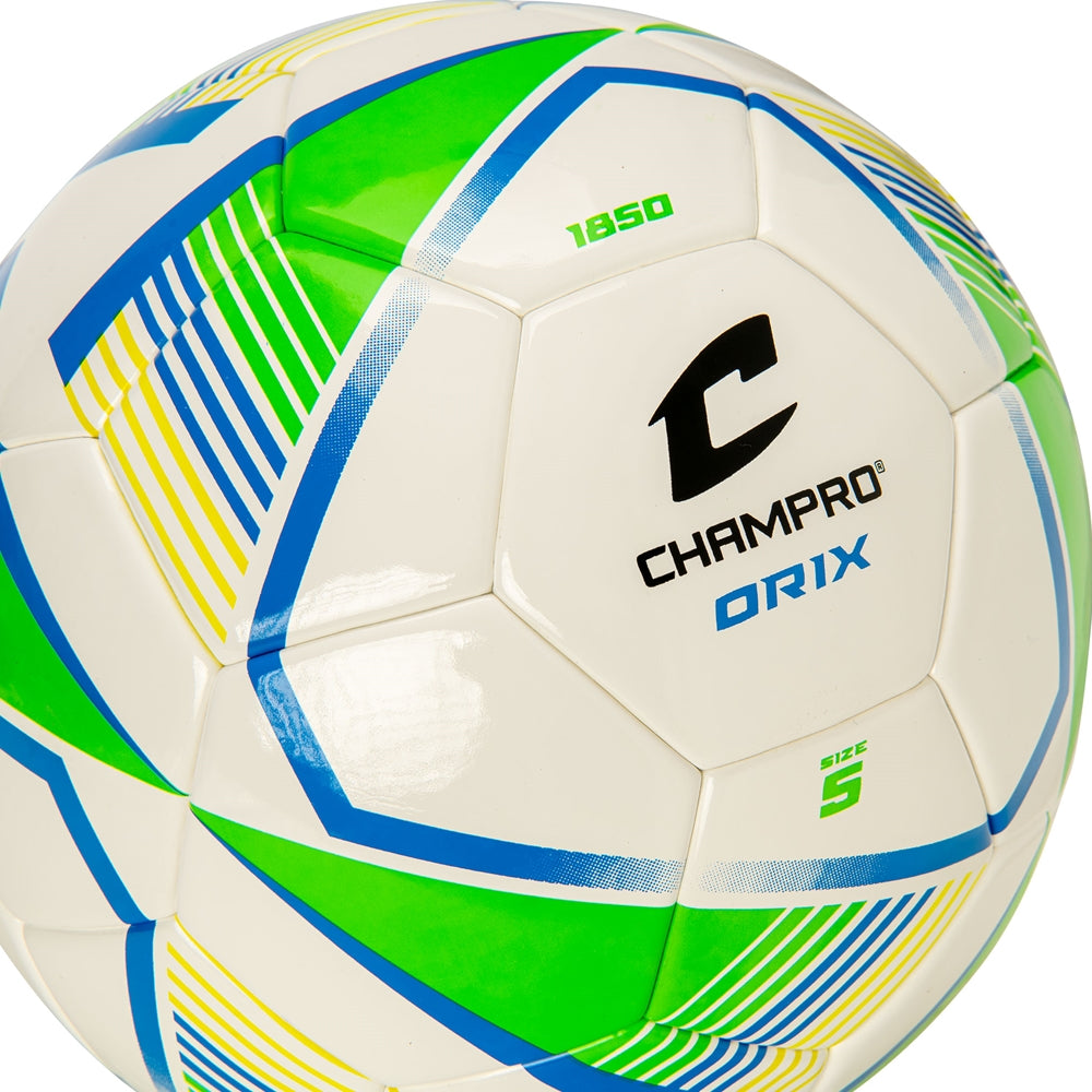 ORIX Soccer Ball - Electric Green Airforce Blue White, 5"