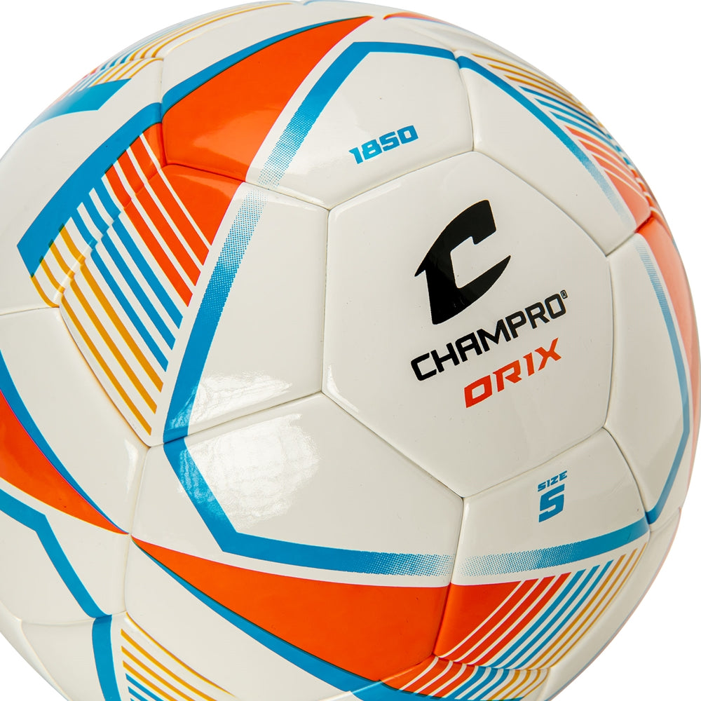 ORIX Soccer Ball - Orange Light Blue White, 5"
