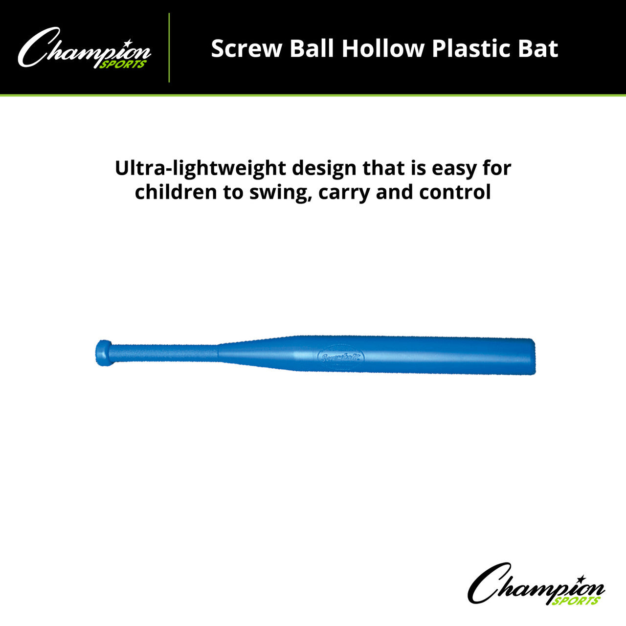 Screw Ball Hollow Plastic Bat