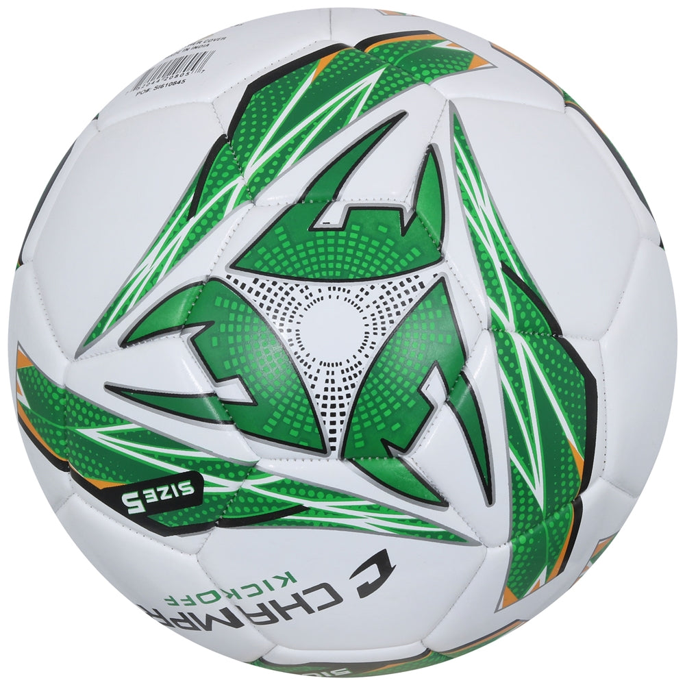 KICKOFF Soccer Ball - White Optic Green, 5"