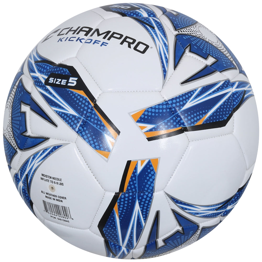 KICKOFF Soccer Ball - White Royal, 4"