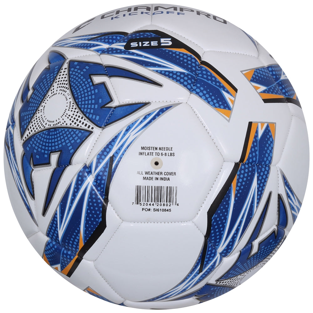 KICKOFF Soccer Ball - White Royal, 4"