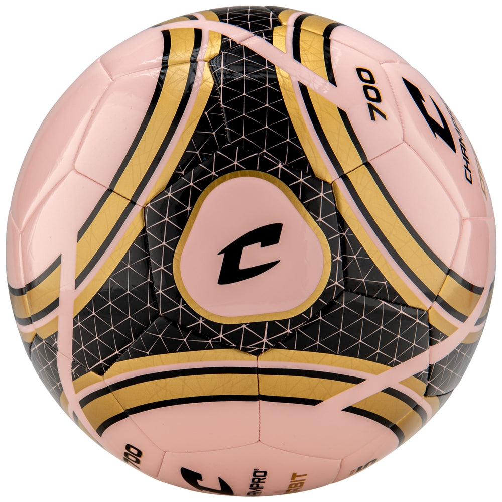 ORBIT Soccer Ball - Light Pink Vegas Gold Black, 4"