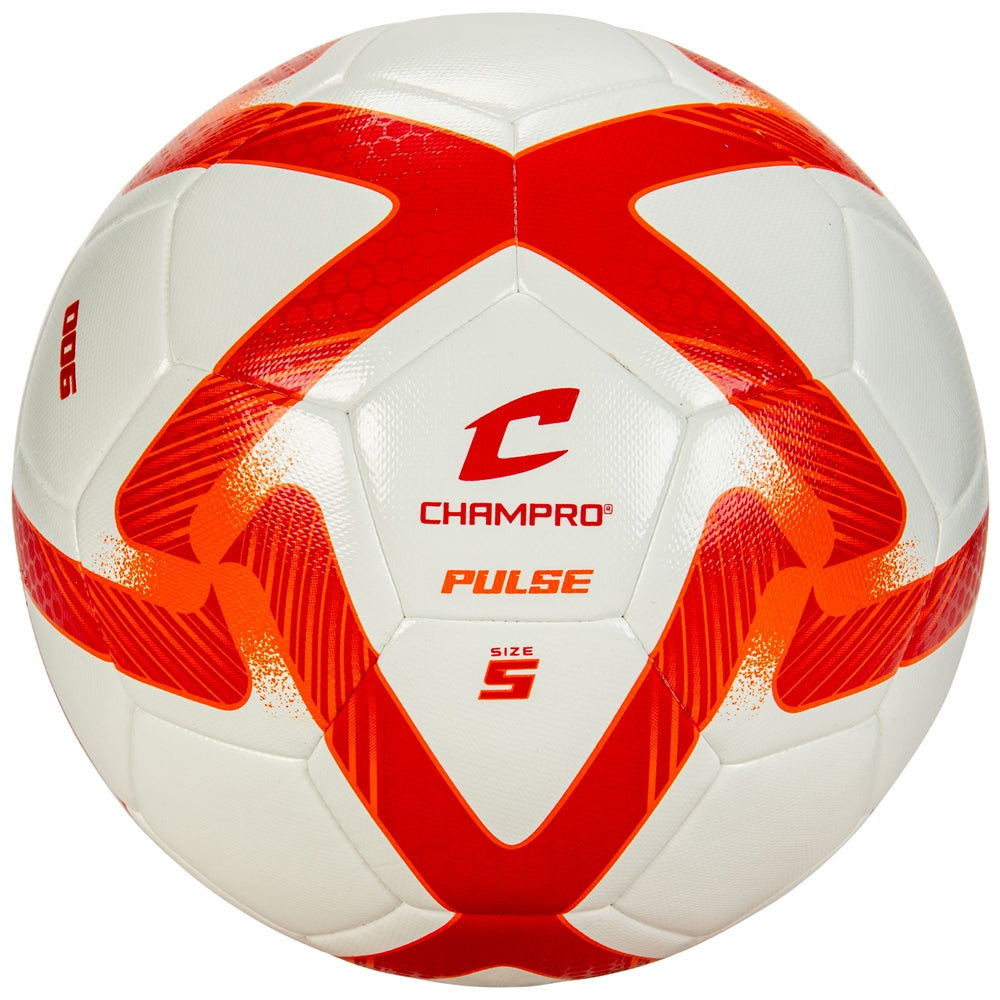 PULSE Soccer Ball - Fire Red Orange White, 4"