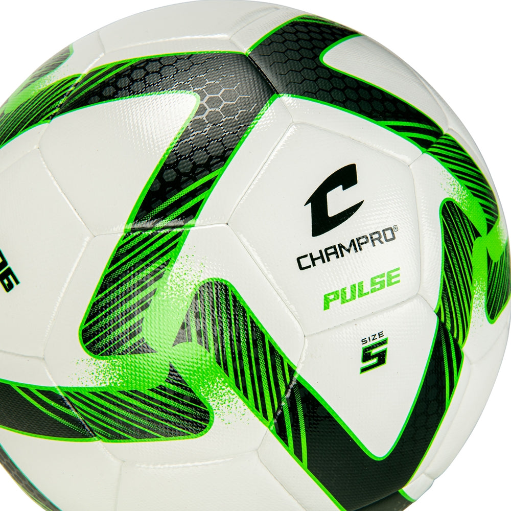 PULSE Soccer Ball - Forest Green Electric Green White, 4"