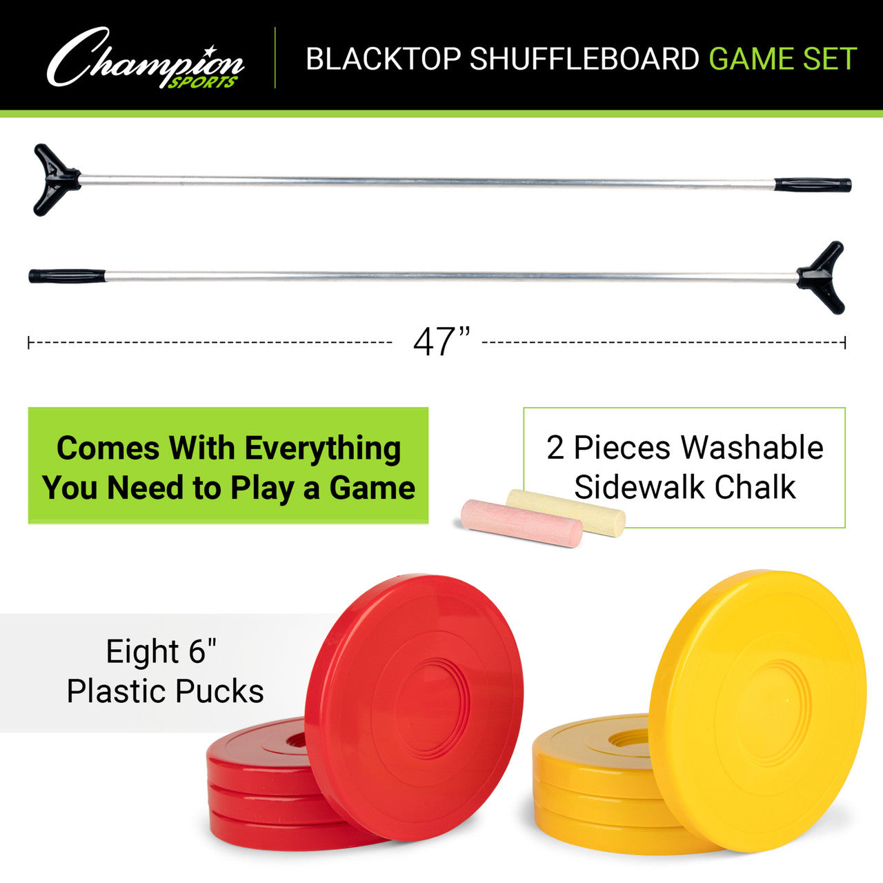 Blacktop Shuffleboard Game Set