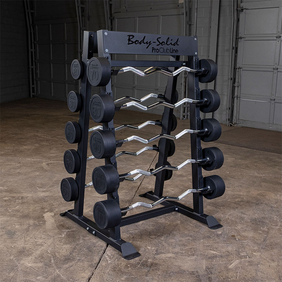 Fixed Barbell, Fixed Curl Bar Rack