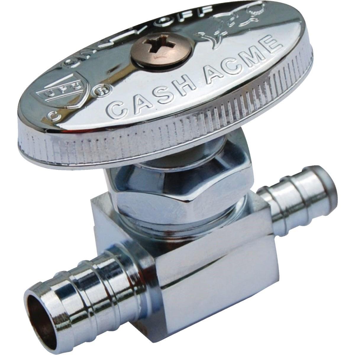 SharkBite 1/2 In. CF x 3/8 In. CF Multi-Turn Straight PEX Stop Valve