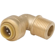 SharkBite 1/4 In. x 3/8 In. 90 Deg. Brass Elbow (1/4 Bend)