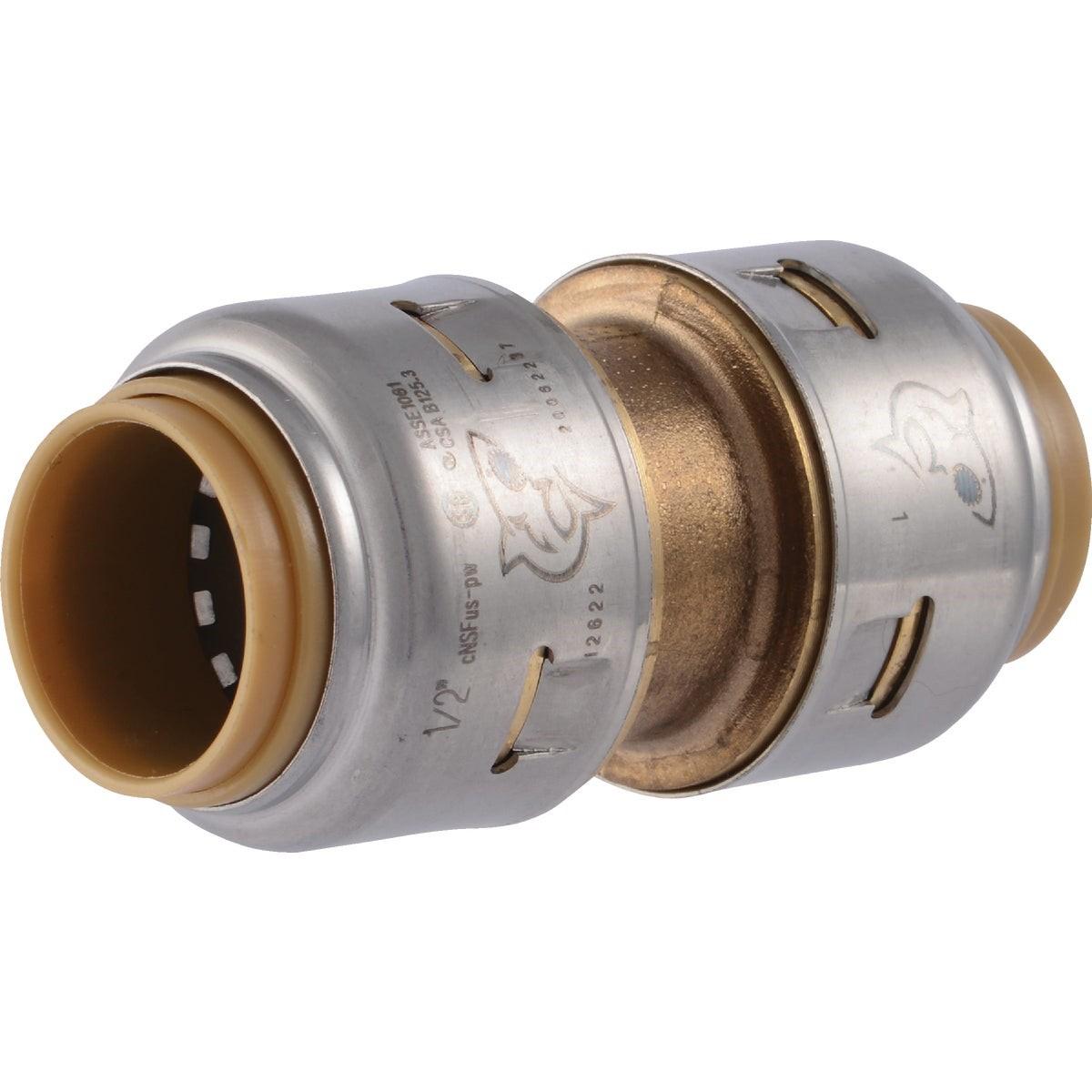 SharkBite 1/2 In. Push-to-Connect Straight Brass Coupling