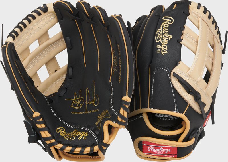 Rawlings Sure Catch Series Youth Fernando Tatis Jr. Signature 11-Inch Baseball Glove  - Right Hand Thrower - Black/Camel