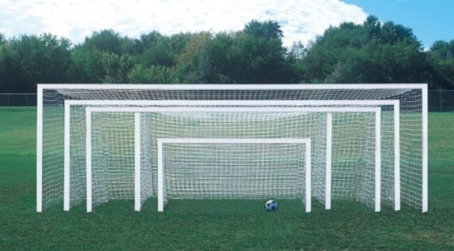 12' X 6.5' Aluminum Permanent/semi-permanent In-ground Soccer Goals