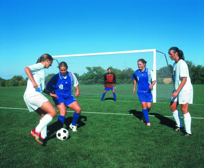 24' X 8' Competition 4" Round Portable Aluminum Soccer Goals