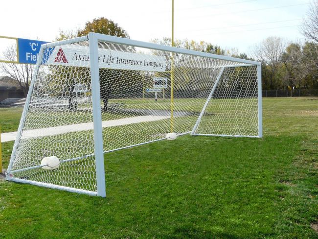 All Aluminum No Tip 24' X 8' Competition 4" X 4" Portable Soccer Goals