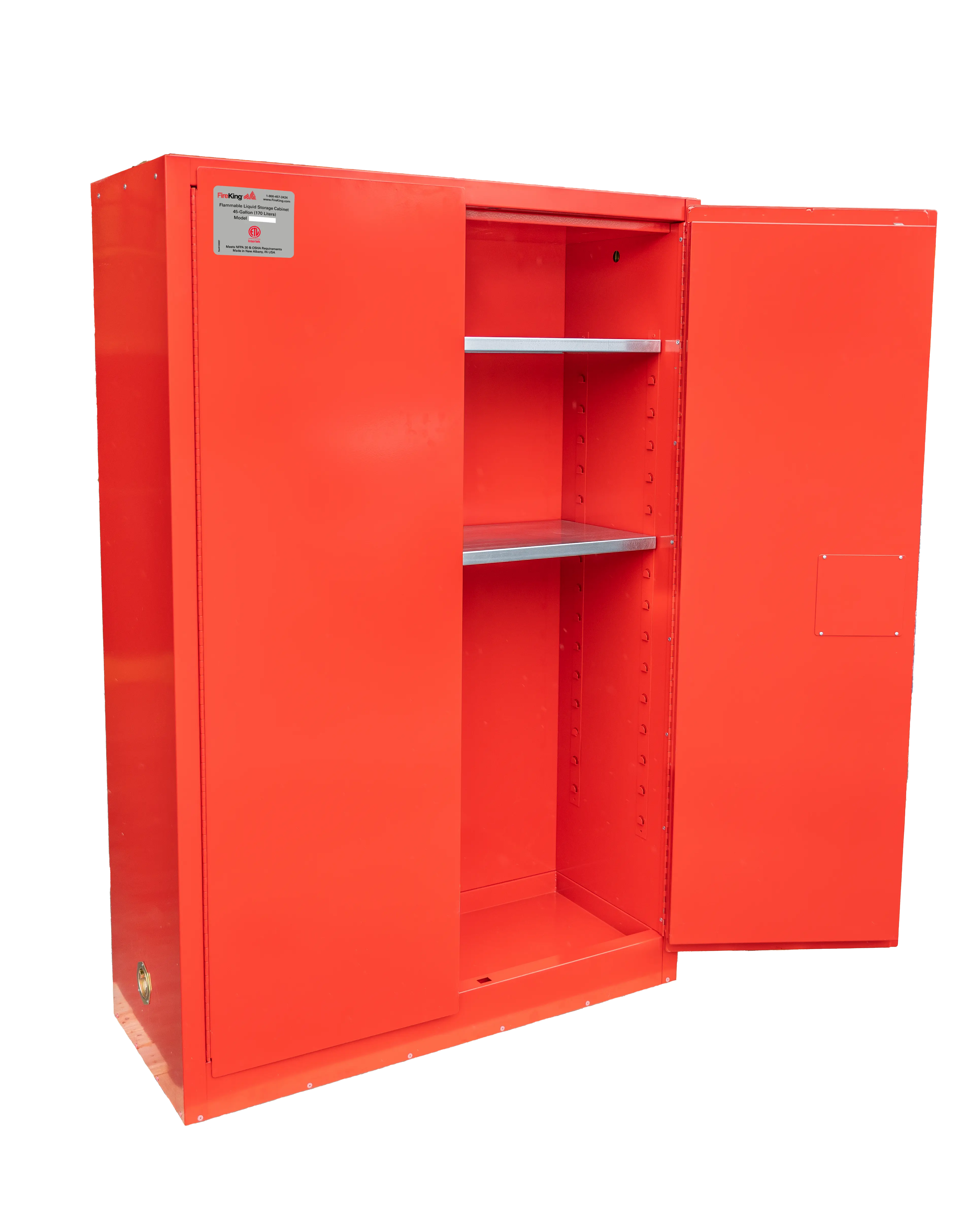 Flammable Safety Cabinet with Manual Closing Doors (Red)