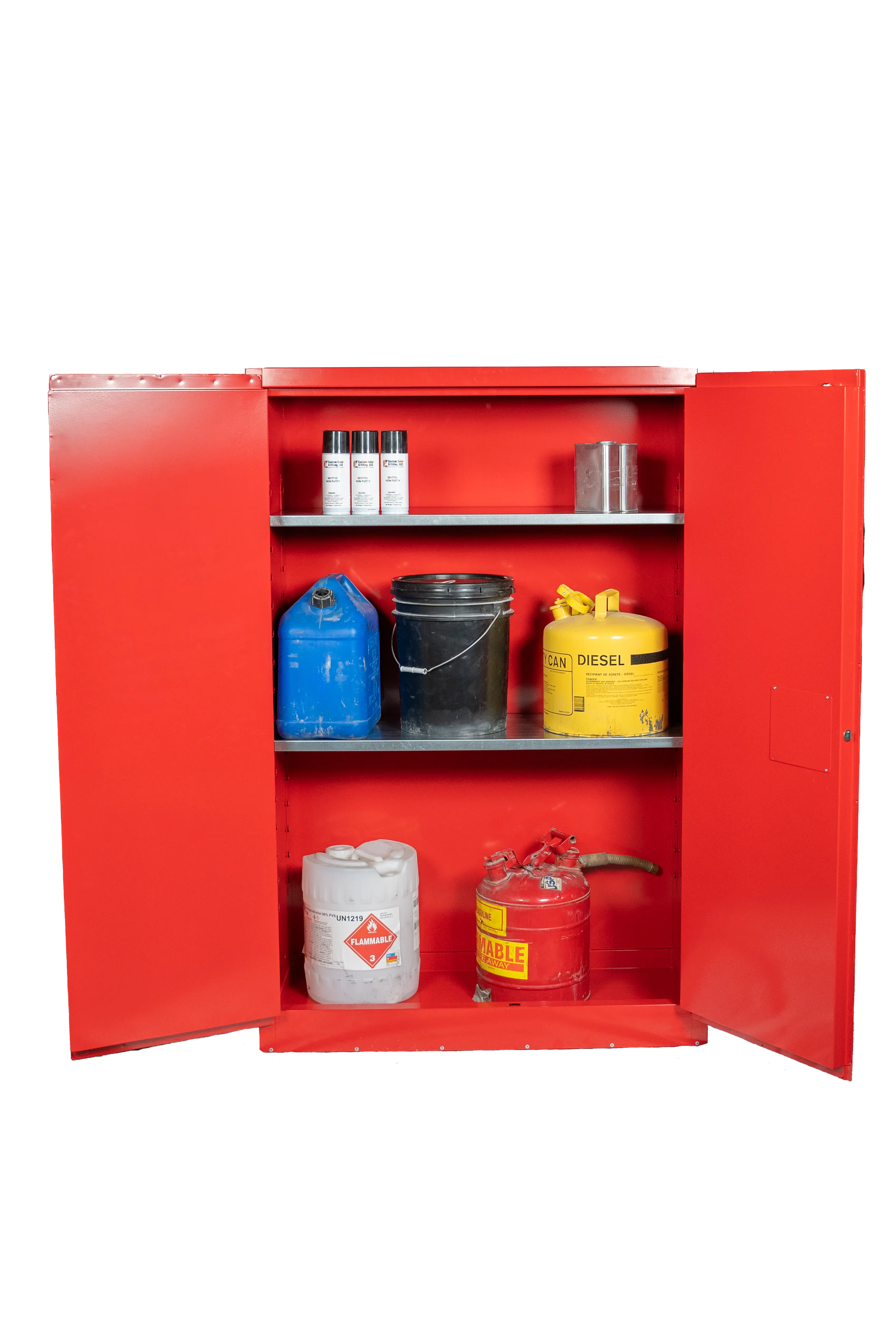 Flammable Safety Cabinet with Manual Closing Doors (Red)