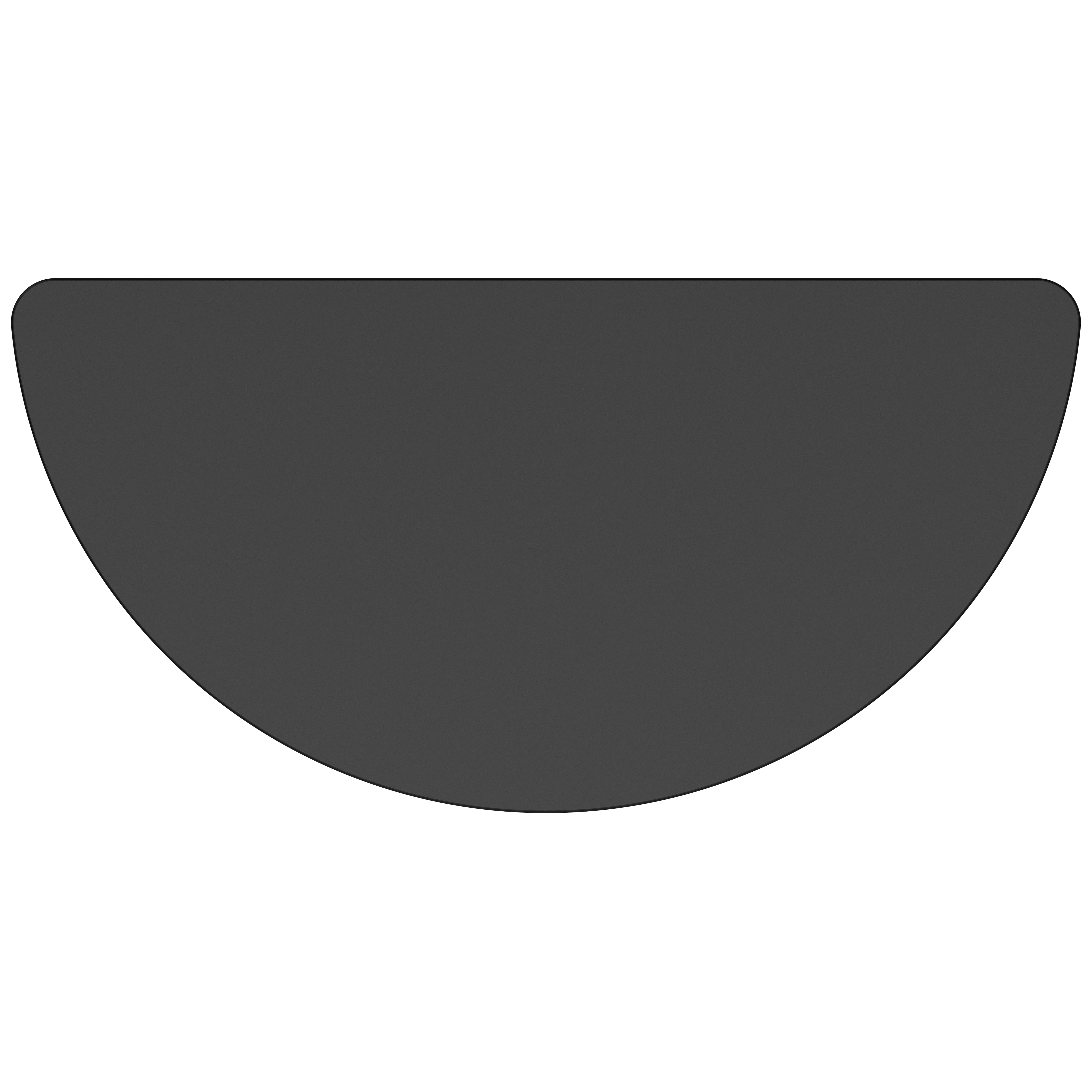 NPS® Aero-Lift Activity Table, 48" Semicircle, Chem-Res Top, Surface Color: Black