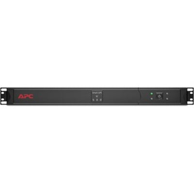 APC - Smart-UPS, Line Interactive, 500VA, Rackmount 1U, 120V, 4x NEMA 5-15R Outlets, Short Depth - 1U Rack-mountable - AVR - Black