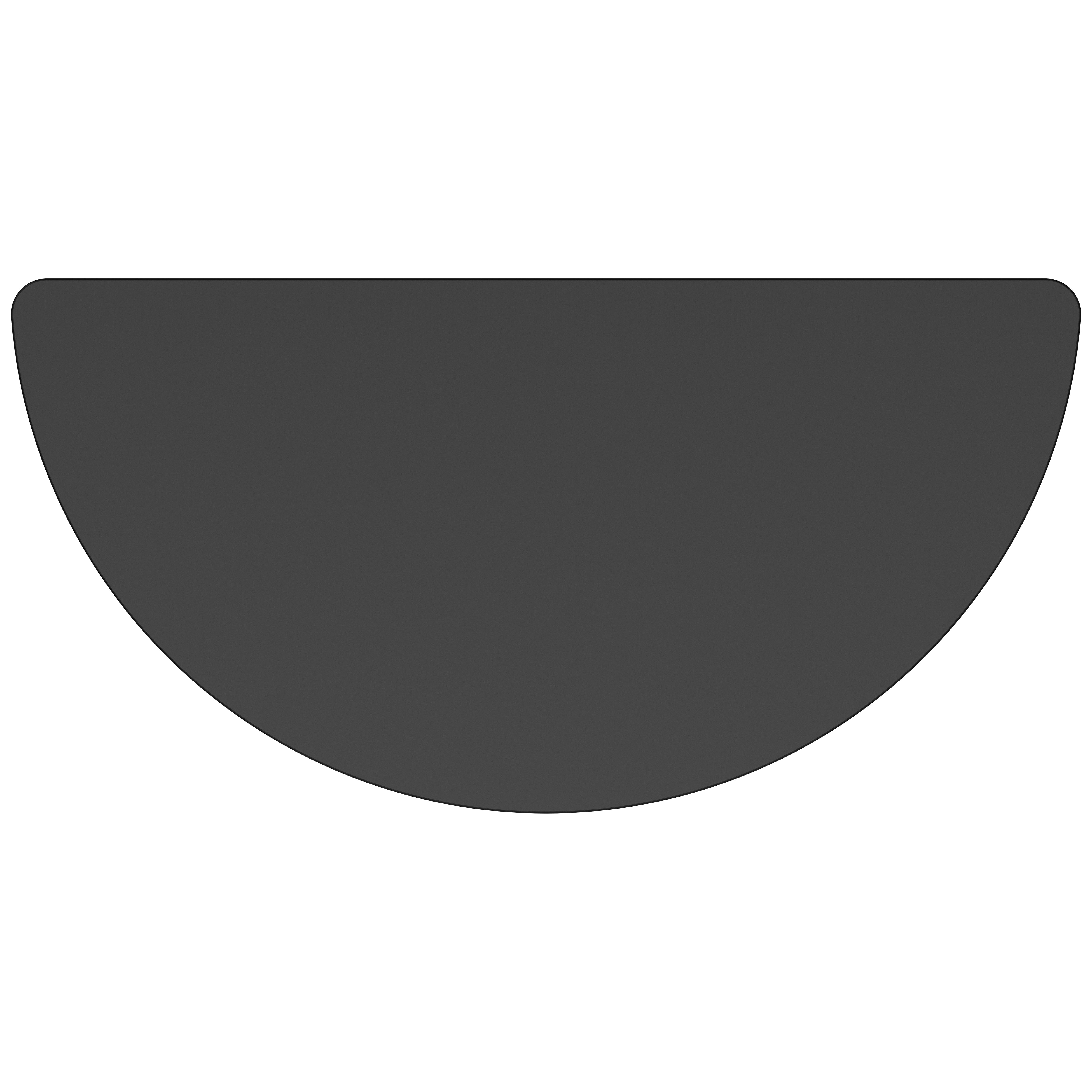 NPS® Aero-Lift Activity Table, 60" Semicircle, Chem-Res Top, Surface Color: Black