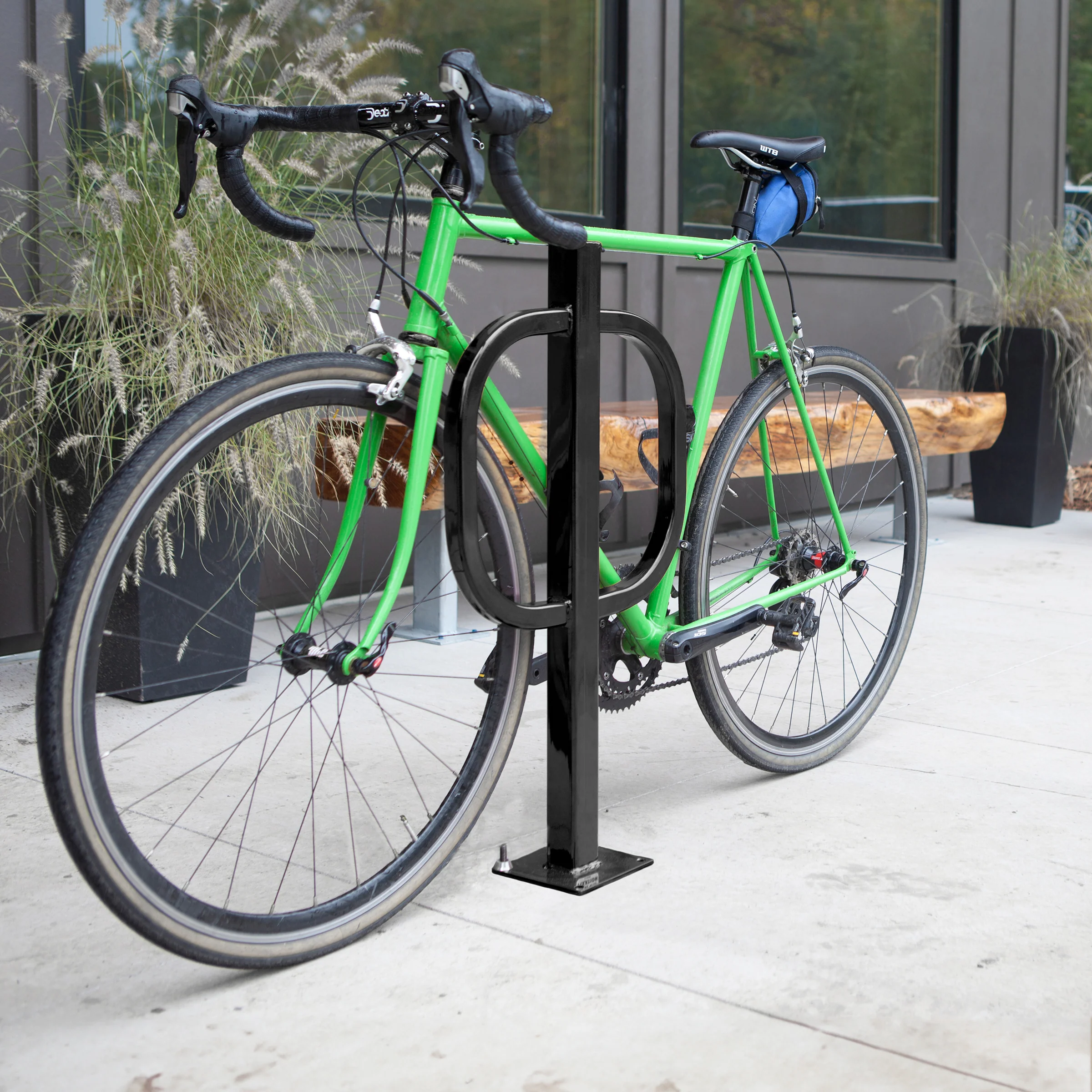 Post and Ring Rack, Flange Mount, Black PC
