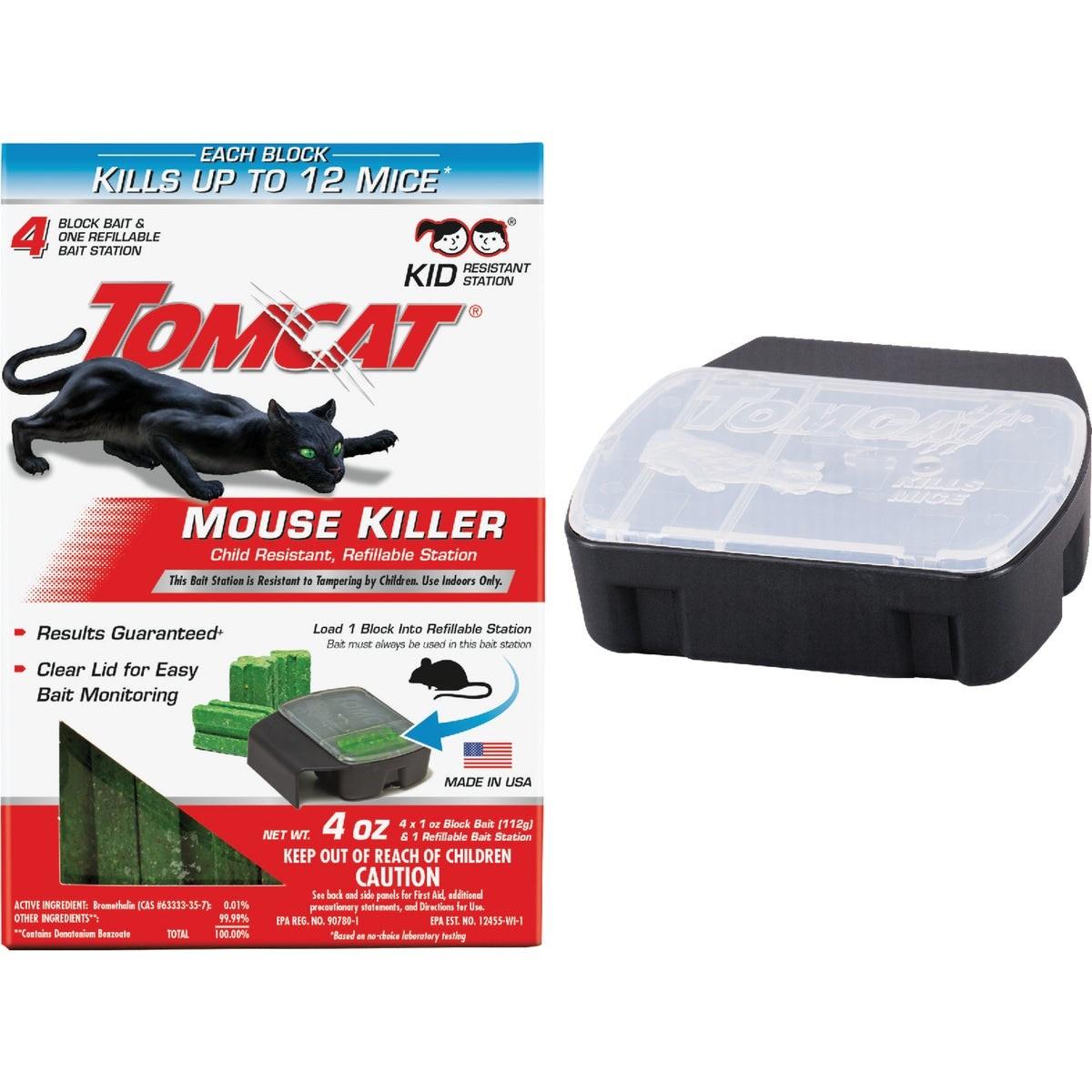 Tomcat Mouse Killer III Refillable Mouse Bait Station (4-Refill)